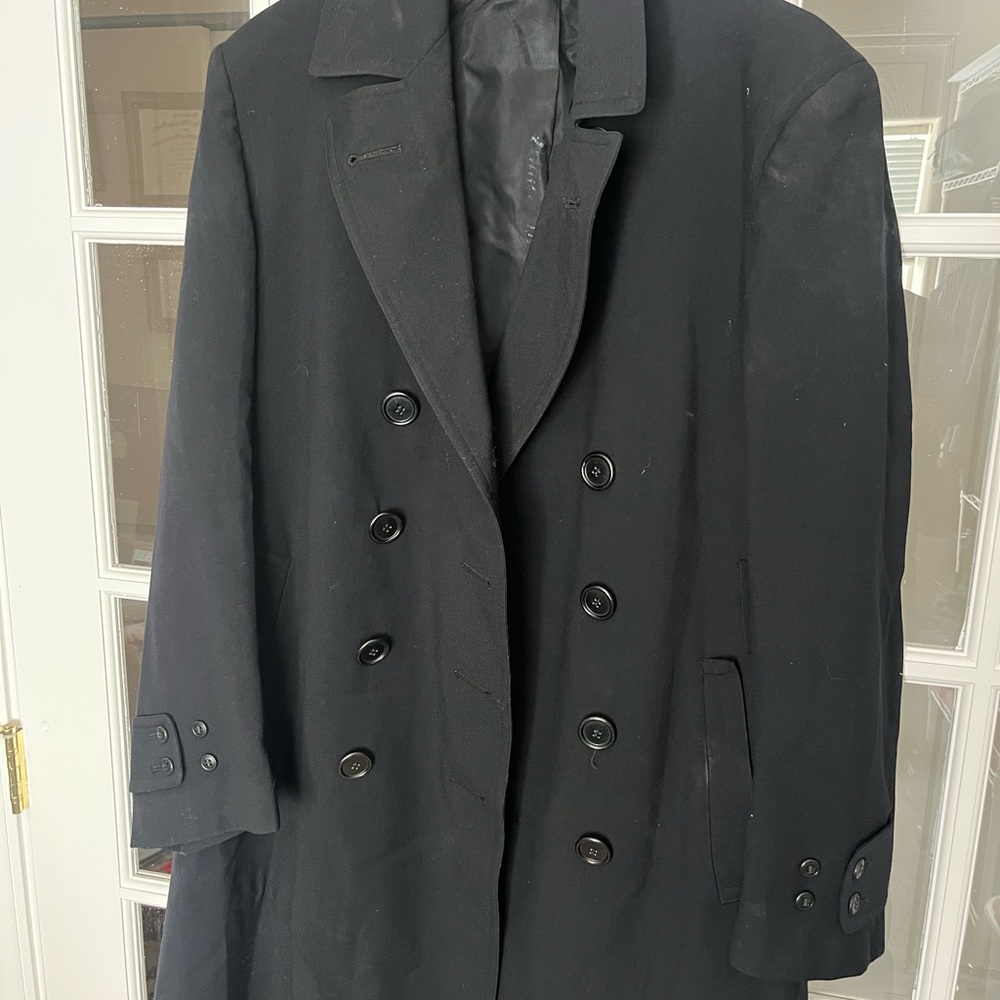 Vintage Naval Overcoat Coat Military XL - Picture 8 of 9
